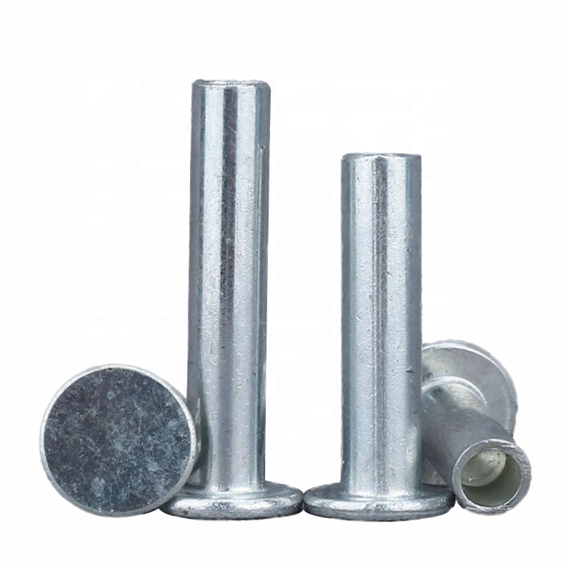 M3 M4 M5 M6 Steel Galvanized DIN 7338 B Flat Head Half Hollow Semitubular Rivets