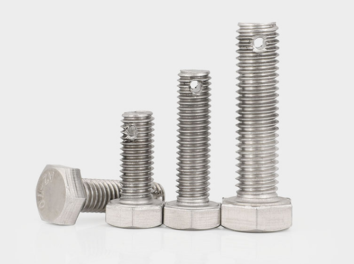 M6-M24 Stainless Steel 304 Hexagon Bolts With Cotter Pin Hole