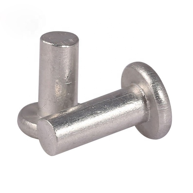 2 - 10mm DIN 7338 A Aluminum Flat Head Solid Rivets