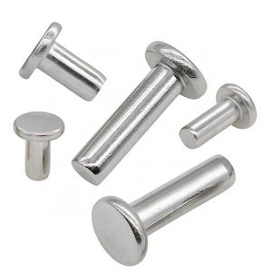 304 Stainless Steel DIN 7338 A Flat Head Brake And Clutch Lining Solid Rivets