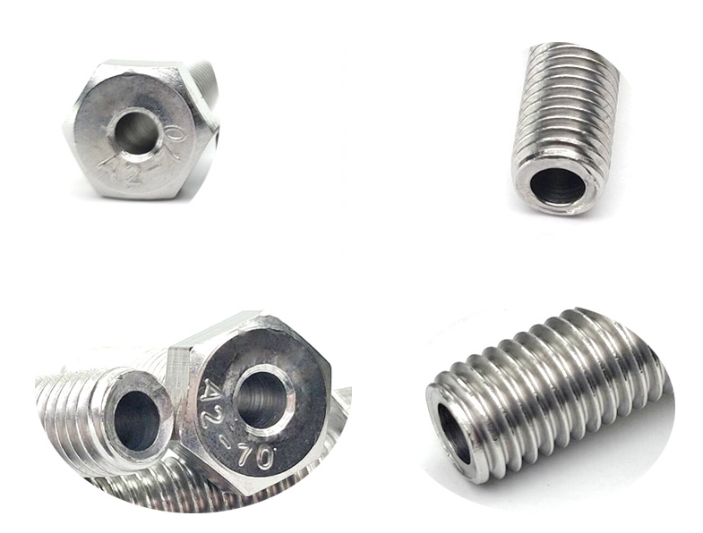 Stainless Steel 304 Hexagon Head Hollow Bolt with Wire Hole In Middle