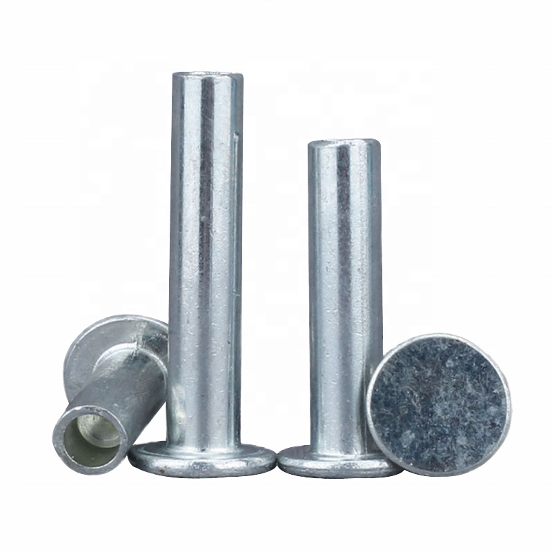 M3 M4 M5 M6 Steel Galvanized DIN 7338 B Flat Head Half Hollow Semitubular Rivets