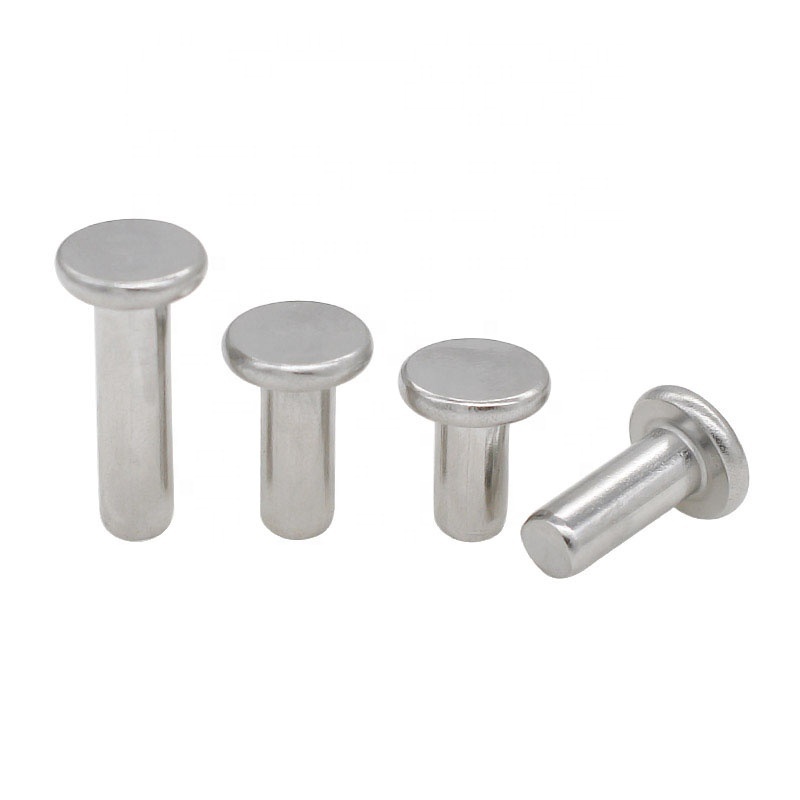 M2-M8 Stainless Steel 304 (A2) DIN 7338 A Flat Head Solid Rivets