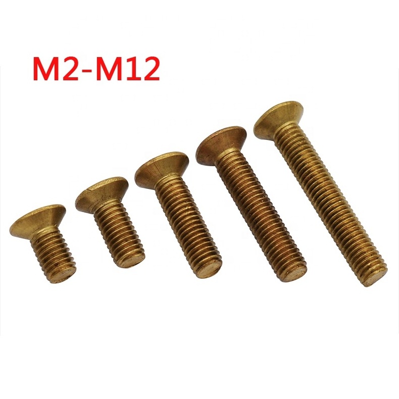 M2 - M12 Brass Cross recessed countersunk head screw