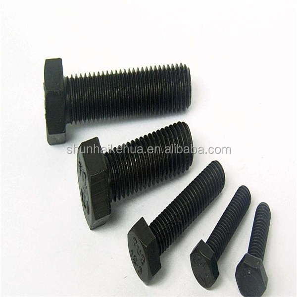 m12 x 37mm astm A307 high tensile stregth Black Surface Treatment Hex bolts and nut