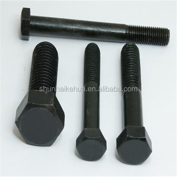 m12 x 37mm astm A307 high tensile stregth Black Surface Treatment Hex bolts and nut