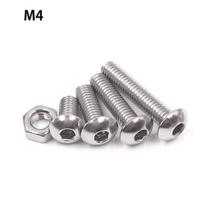 Machine Screw and Nut Kit 500 Pcs M3 M4 M5 Stainless Steel Button Head Hex Socket Head Cap Bolts