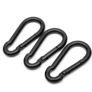 Cheap Black Small Key Chain Hook Spring Snap Hook Climbing Carabiner Hooks