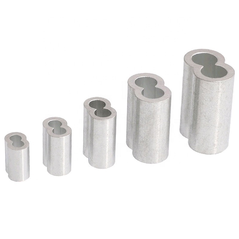 1 - 10mm Aluminum Oval Sleeve For Stainless Steel Wire Rope Swage Clip