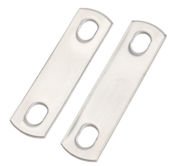 two holes 304 stainless steel U-shaped clip baffle plate square refrigeration washer clip pipe band clamp for U-shaped bolt