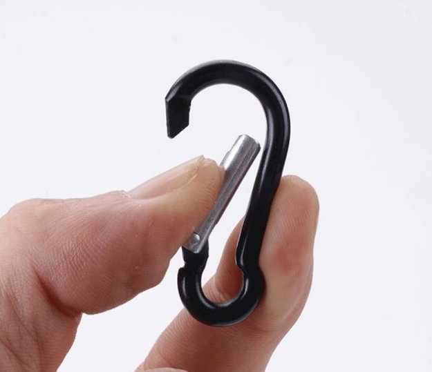 4.5x50mm 5# aluminum key chain hook outdoor carabiner spring snap hook