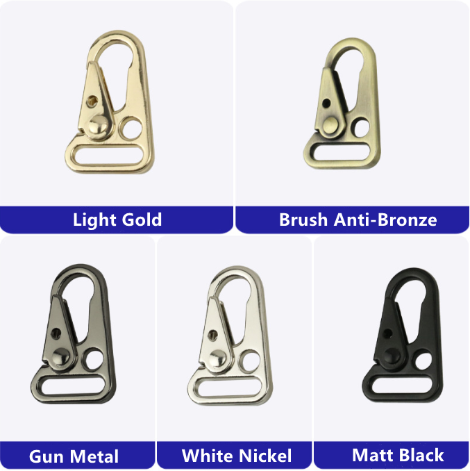 Zinc Alloy Olecranon Metal Hook Sling Clip Clasp Carabiner Snap Hook for Backpack Webbing Belt