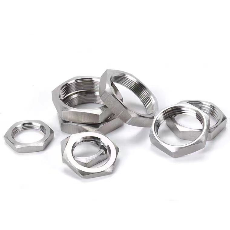 1/8'' - 2'' DIN 431 Stainless Steel 304 Hex Nut Lock Thin Pipe Jam Nut