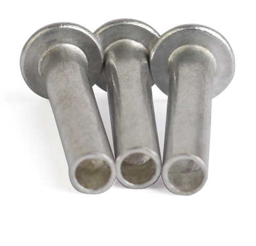 DIN 7338 flat head semi tubular steel rivet