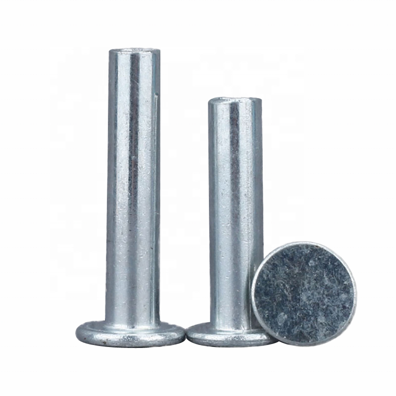 M3 M4 M5 M6 Steel Galvanized DIN 7338 B Flat Head Half Hollow Semitubular Rivets