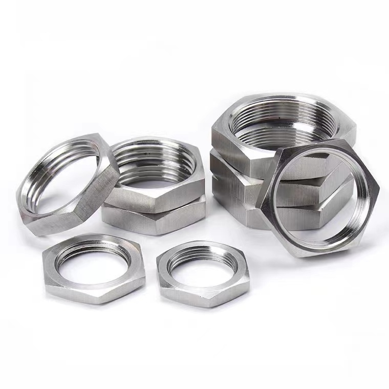 1/8'' - 2'' DIN 431 Stainless Steel 304 Hex Nut Lock Thin Pipe Jam Nut