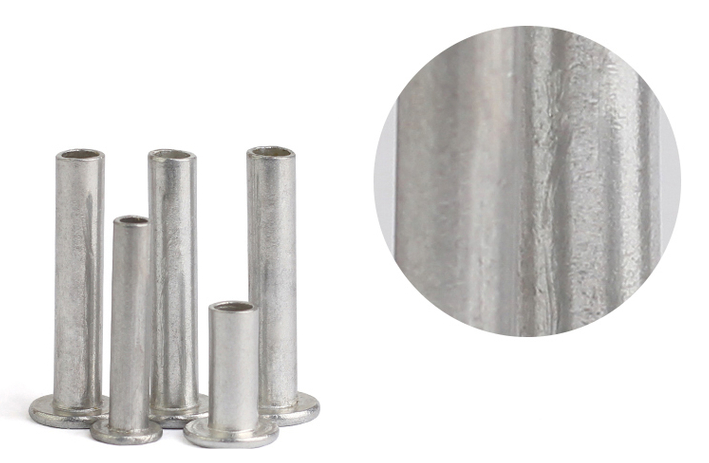 DIN 7338 flat head semi tubular steel rivet