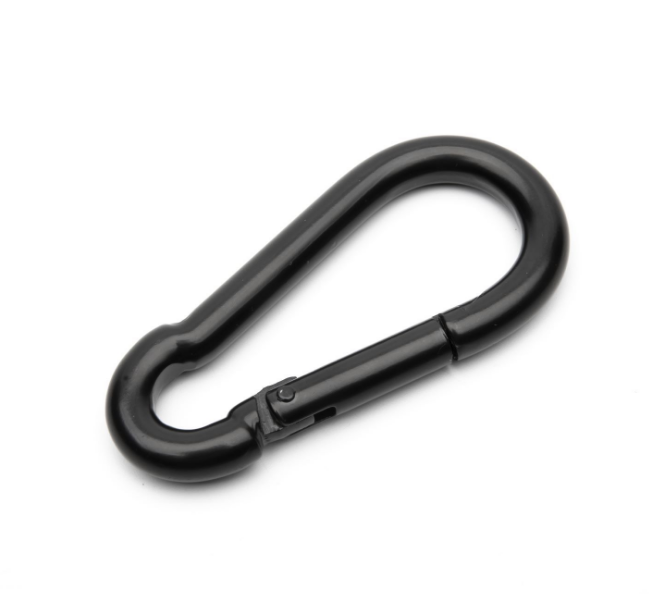 Cheap Black Small Key Chain Hook Spring Snap Hook Climbing Carabiner Hooks