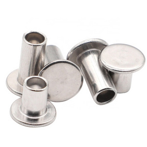 304 Stainless Steel 2 - 10mm DIN 7338 B Flat Head Semitubular Rivets For Brake And Clutch Linings