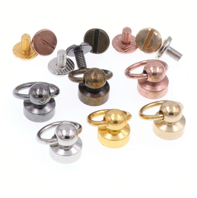 Metal Bags Rivet Nail Buckle Swivel Screw Studs Button Handbag Chain Handle Connector Hardware Leather Craft Accessories