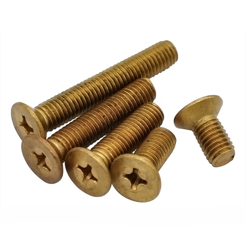 M2 - M12 Brass Cross recessed countersunk head screw