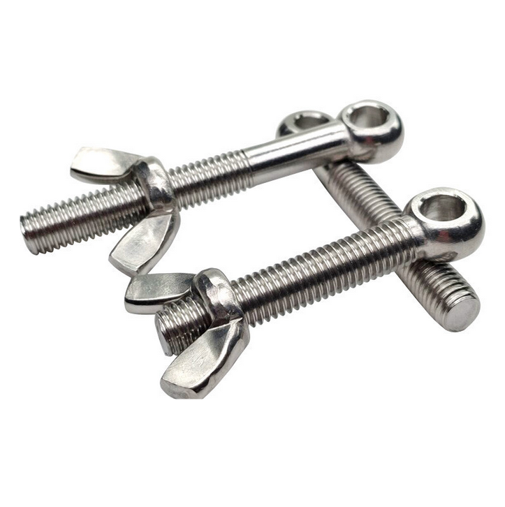 Stainless steel eye bolt with wing nut Butterfly Nut and Eye Screw Bolt