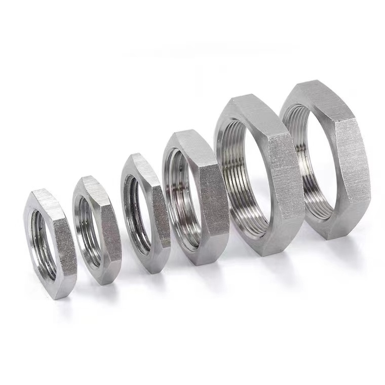 1/8'' - 2'' DIN 431 Stainless Steel 304 Hex Nut Lock Thin Pipe Jam Nut