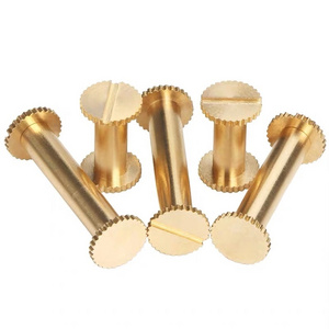 M4 Brass Slotted Knurled Binding Chicago Screw Posts for Photo Albums Scrapbook