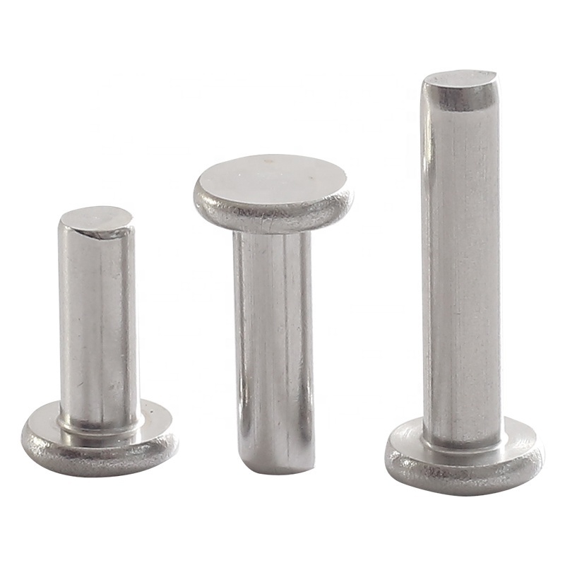 M2-M8 Stainless Steel 304 (A2) DIN 7338 A Flat Head Solid Rivets