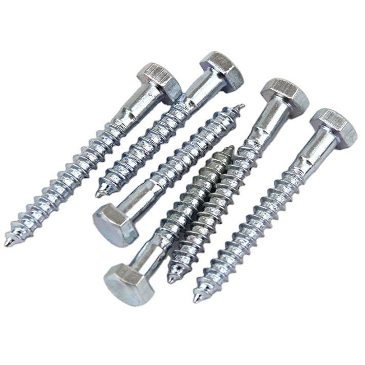 6mm 8mm DIN 571 lag bolt coach screw hex hexagon head wood screw