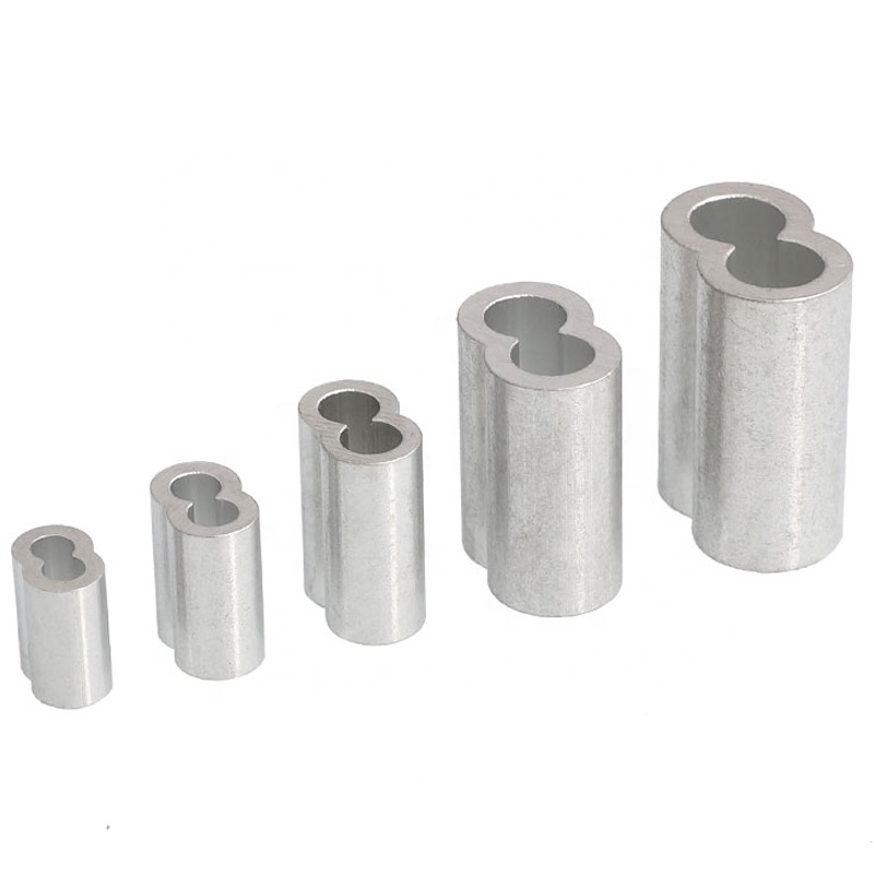 1 - 10mm Aluminum Oval Sleeve For Stainless Steel Wire Rope Swage Clip