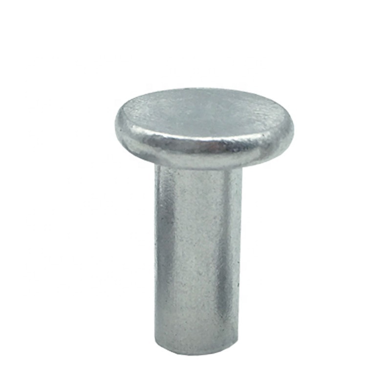 2 - 10mm DIN 7338 A Steel Zinc Plated Flat Head Solid Rivets For Brake And Clutch Linings