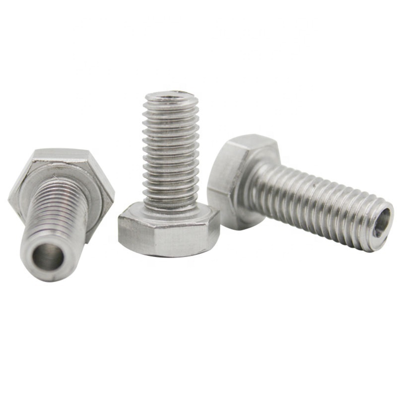 304 Stainless Steel Hollow Screws Through Hole Hex Bolts Lamp Fitting Hexagon Threading Screw M4 - M20