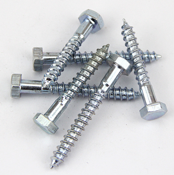 6mm 8mm DIN 571 lag bolt coach screw hex hexagon head wood screw