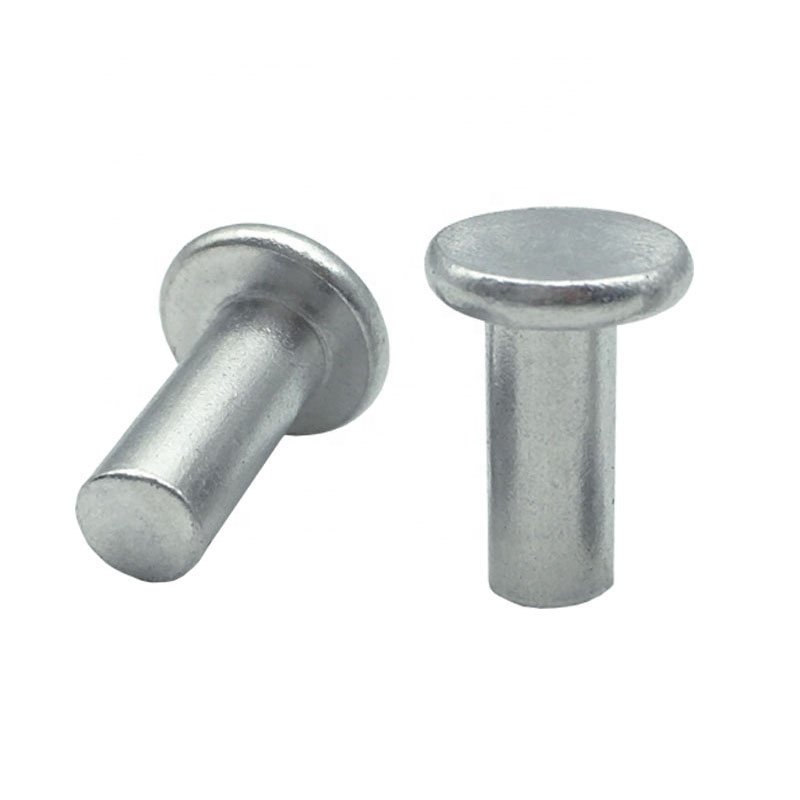 Steel Galvanized DIN 7338 A Flat Head Solid Rivets For Brake And Clutch Linings