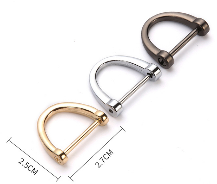 Wholesale DIY luggage Accessories Zinc Alloy Rigging Car Key Chain Horseshoe Buckle Hardware D Shackle