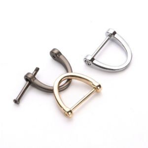 Wholesale DIY luggage Accessories Zinc Alloy Rigging Car Key Chain Horseshoe Buckle Hardware D Shackle