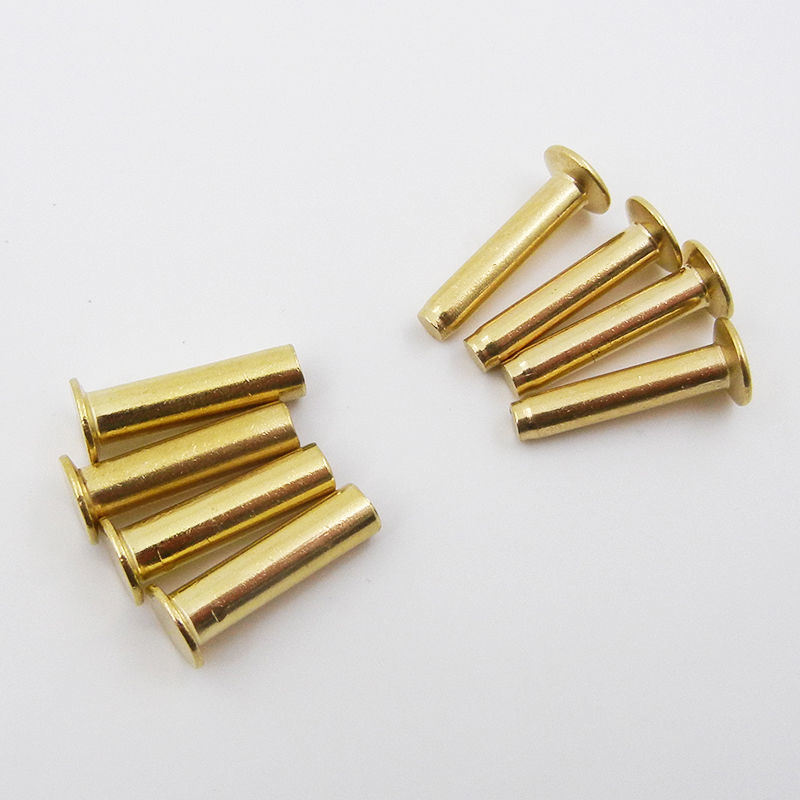 M3/M4/M5/M6 Semi Tubular Rivet Brass Compression Tube Rivets Male Female Rivet for Knife Handle