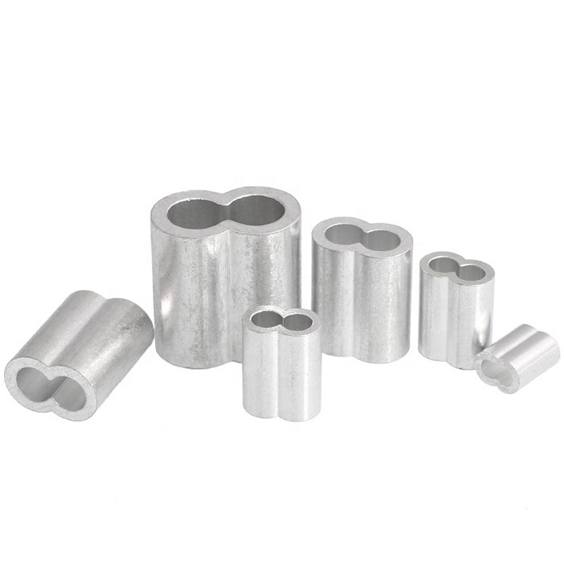 1 - 10mm Aluminum Oval Sleeve For Stainless Steel Wire Rope Swage Clip