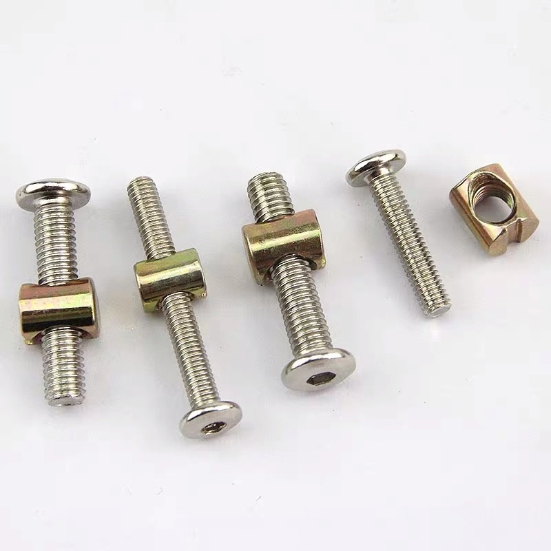 Bed Bolt and Cross Dowe Barrel Nut Beds Cots Connector Furniture Cam Lock Nut