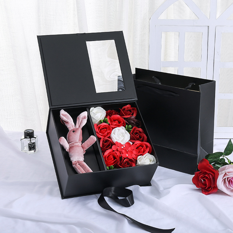 Factory direct window clamshell rose box gift Empty Valentine's Day hand wedding birthday