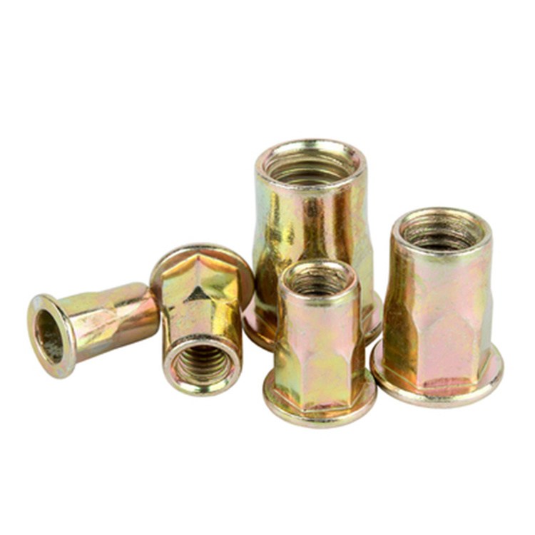 Galvanized Pre bulbed Threaded Inserts Slotted Body Inserts Cross Nut Plusnut lantern Rivet Nut