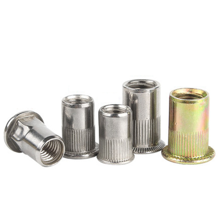 Galvanized Pre bulbed Threaded Inserts Slotted Body Inserts Cross Nut Plusnut lantern Rivet Nut