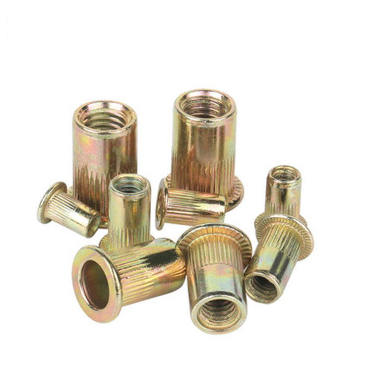 Galvanized Pre bulbed Threaded Inserts Slotted Body Inserts Cross Nut Plusnut lantern Rivet Nut