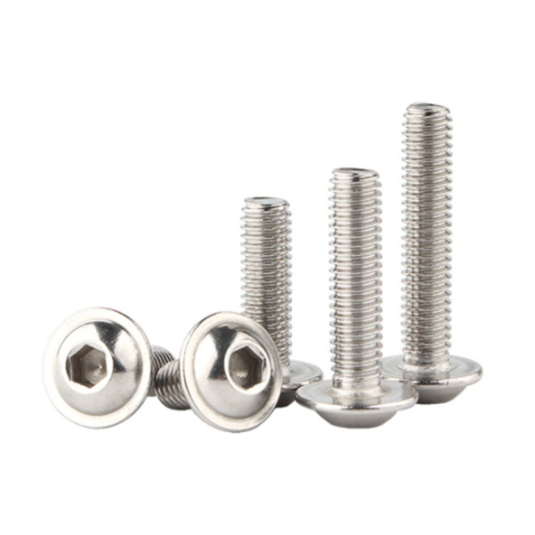 ISO7380-2 Stainless Steel Black Zinc Philips Flanged Button Head Hex Socket Machine Screw with Collar