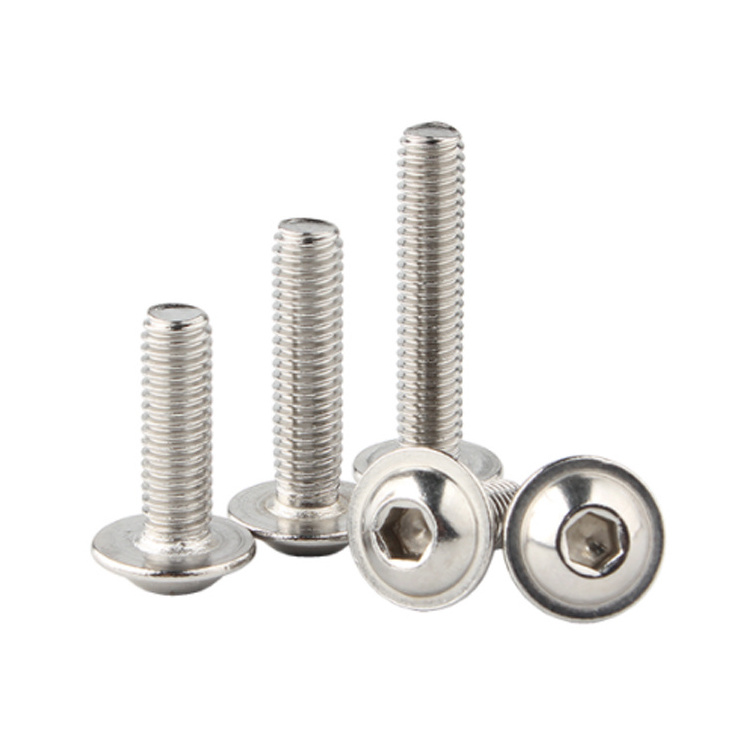 ISO7380-2 Stainless Steel Black Zinc Philips Flanged Button Head Hex Socket Machine Screw with Collar