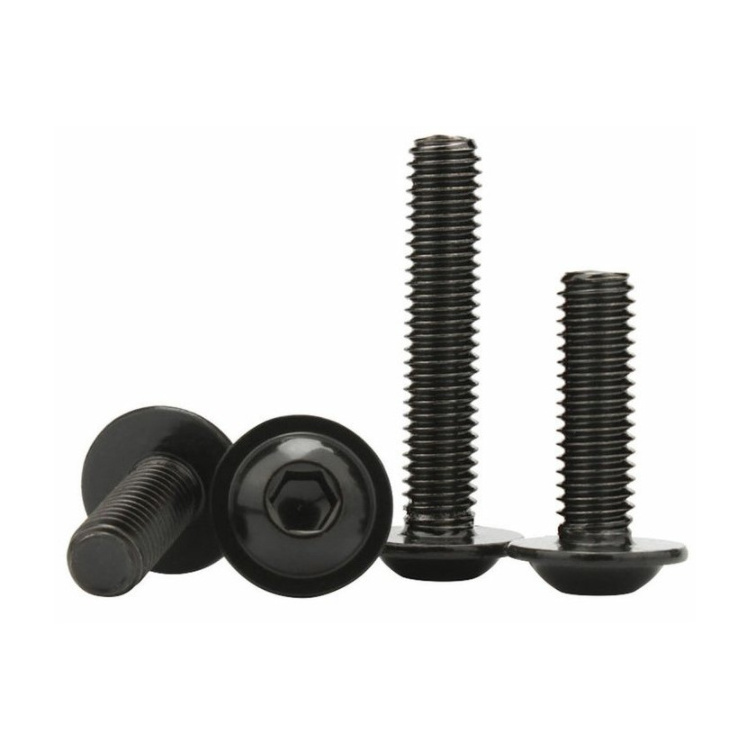 ISO7380-2 Stainless Steel Black Zinc Philips Flanged Button Head Hex Socket Machine Screw with Collar