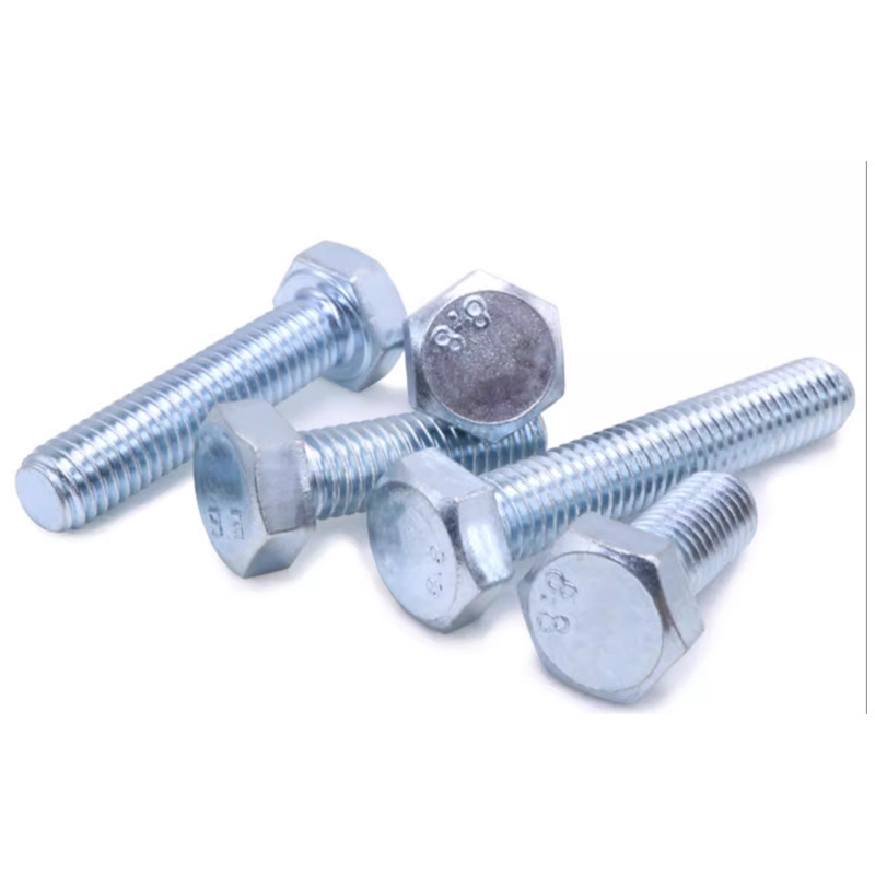 12.9 grade galvanized full half tooth external hexagonal high-strength bolt and screw DIN 933