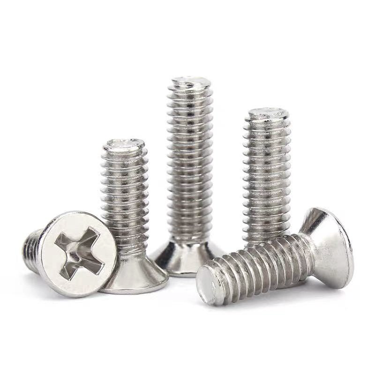 Customized DIN965 M2 M2.5 M3 M4 M5 M6 M7 M8 Metric Stainless Steel Cross Recessed Phillips Flat Countersunk Head Machine Screw