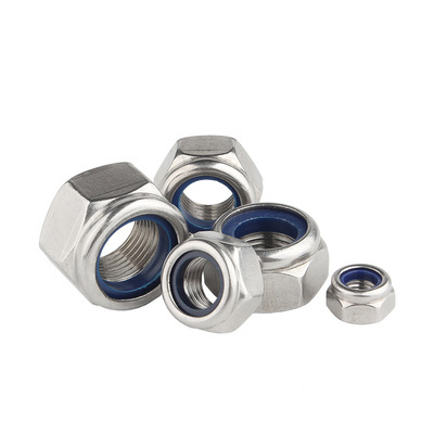 DIN985 Stainless Steel 304 M2 M3 M4 M5 M6 M8 M10 M12 M16 M18 M20 Self Locking Nut Hex Nylon Lock Nut